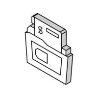 dossier allocation isométrique icône vecteur illustration