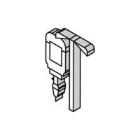 compte-gouttes médical outil isométrique icône vecteur illustration