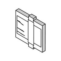 broyage bois machine isométrique icône vecteur illustration