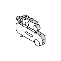 piston air compresseur isométrique icône vecteur illustration