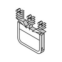 extrusion aluminium production isométrique icône vecteur illustration