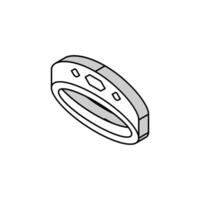 anneaux bijoux isométrique icône vecteur illustration
