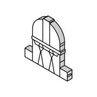 bâtiment planétarium isométrique icône vecteur illustration