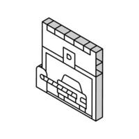 barrière de parking isométrique icône vecteur illustration