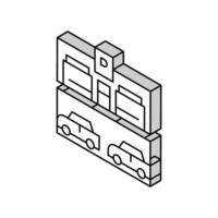 équipement parking isométrique icône vecteur illustration