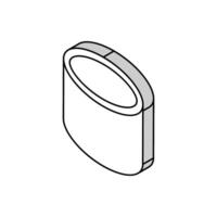bien anneaux béton isométrique icône vecteur illustration