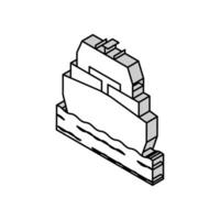 mer cargaison livraison isométrique icône vecteur illustration