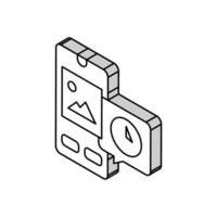 numérique image éphémère isométrique icône vecteur illustration