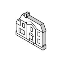 Célibataire famille maison isométrique icône vecteur illustration