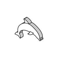 dauphin océan isométrique icône vecteur illustration