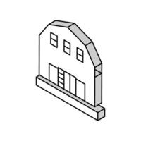 bardominium maison isométrique icône vecteur illustration