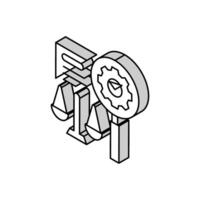 compétence loi isométrique icône vecteur illustration