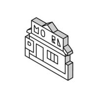 construction motel isométrique icône vecteur illustration