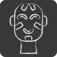 icône Massaï. en relation à Kenya symbole. craie style. Facile conception modifiable. Facile illustration vecteur