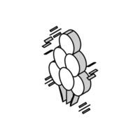 ballon bouquet isométrique icône vecteur illustration