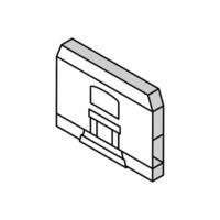 Université bâtiment isométrique icône vecteur illustration