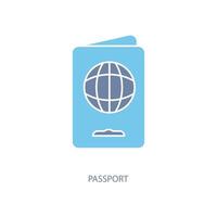 passeport concept ligne icône. Facile élément illustration. passeport concept contour symbole conception. vecteur
