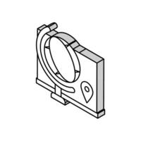 la géographie école matière isométrique icône vecteur illustration