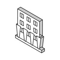 bâtiment éclairage isométrique icône vecteur illustration