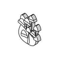 champignons boho isométrique icône vecteur illustration