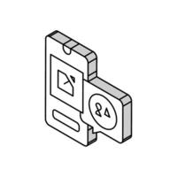 stockage numérique fichier et Télécharger éphémère isométrique icône vecteur illustration