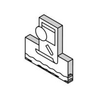 bassin inspection prestations de service isométrique icône vecteur illustration