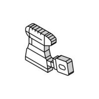 illustration vectorielle d'icône isométrique d'outil de ponceuse orbitale vecteur