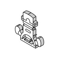 bois routeur outil isométrique icône vecteur illustration