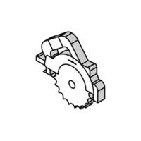 circulaire vu outil isométrique icône vecteur illustration