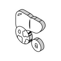 type une hépatite isométrique icône vecteur illustration