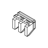 bar grille métal isométrique icône vecteur illustration