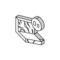 aluminium métal profil isométrique icône vecteur illustration