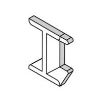 poutres métal profil isométrique icône vecteur illustration