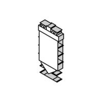 réservoir pour charbon espace de rangement isométrique icône vecteur illustration