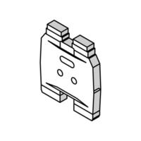 outil binoculaire icône isométrique illustration vectorielle vecteur