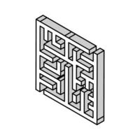 Labyrinthe labyrinthe ancien Grèce isométrique icône vecteur illustration
