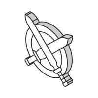 franchi épée ancien Grèce isométrique icône vecteur illustration