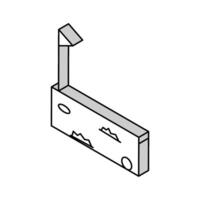 Balle fonctionnement dans le golf trou isométrique icône vecteur illustration