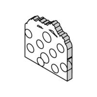 farine fortification isométrique icône vecteur illustration