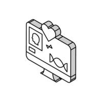 télésanté recherche isométrique icône vecteur illustration