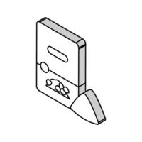 sarrasin farine sac isométrique icône vecteur illustration