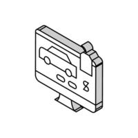 acheter voiture en ligne isométrique icône vecteur illustration