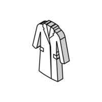 manteau femelle vêtement isométrique icône vecteur illustration