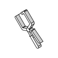 droite angle serrer Charpentier outil isométrique icône vecteur illustration