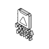 numérique désintoxication isométrique icône vecteur illustration