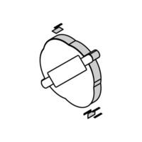 illustration vectorielle d'icône isométrique de pâte à rouler vecteur