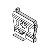 sécurité érable isométrique icône vecteur illustration