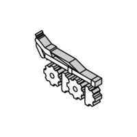 herse ferme équipement isométrique icône vecteur illustration