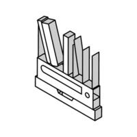 bureau organisateur isométrique icône vecteur illustration