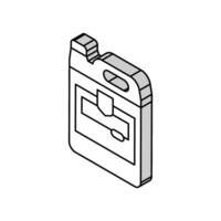 pesticide liquide boîte isométrique icône vecteur illustration